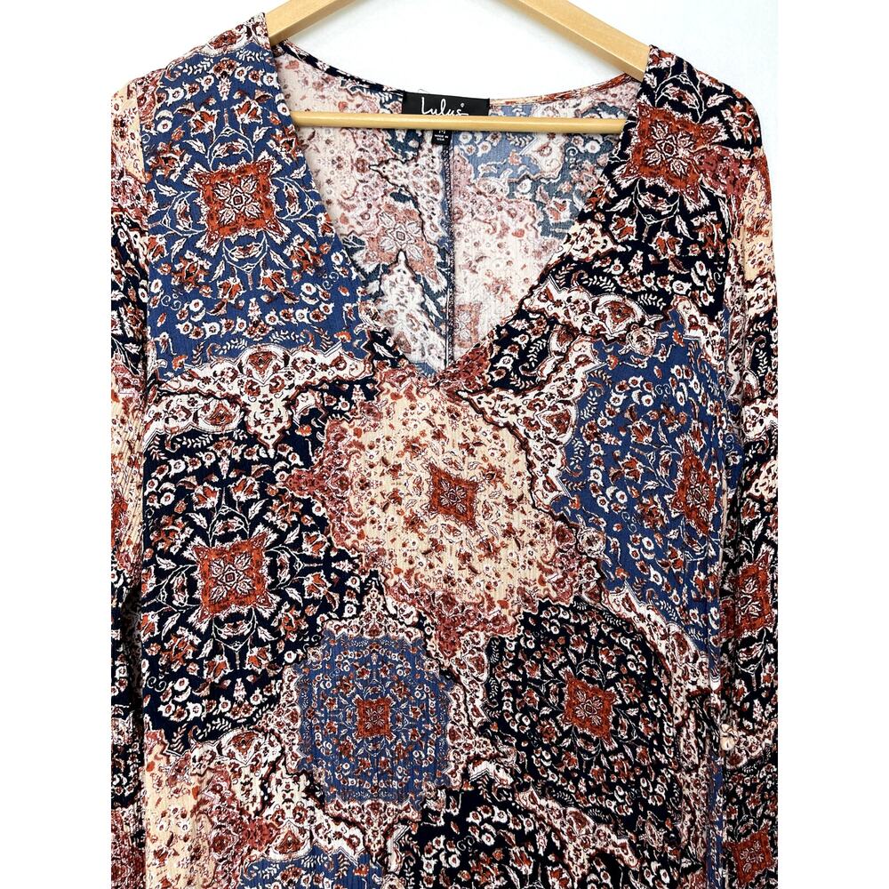 Lulus Patchwork Boho Dress Medium - image 3